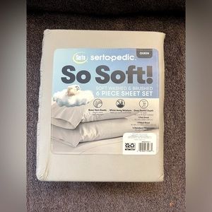 Sertapedic 6 Piece Sheet Set - Queen - Gray
